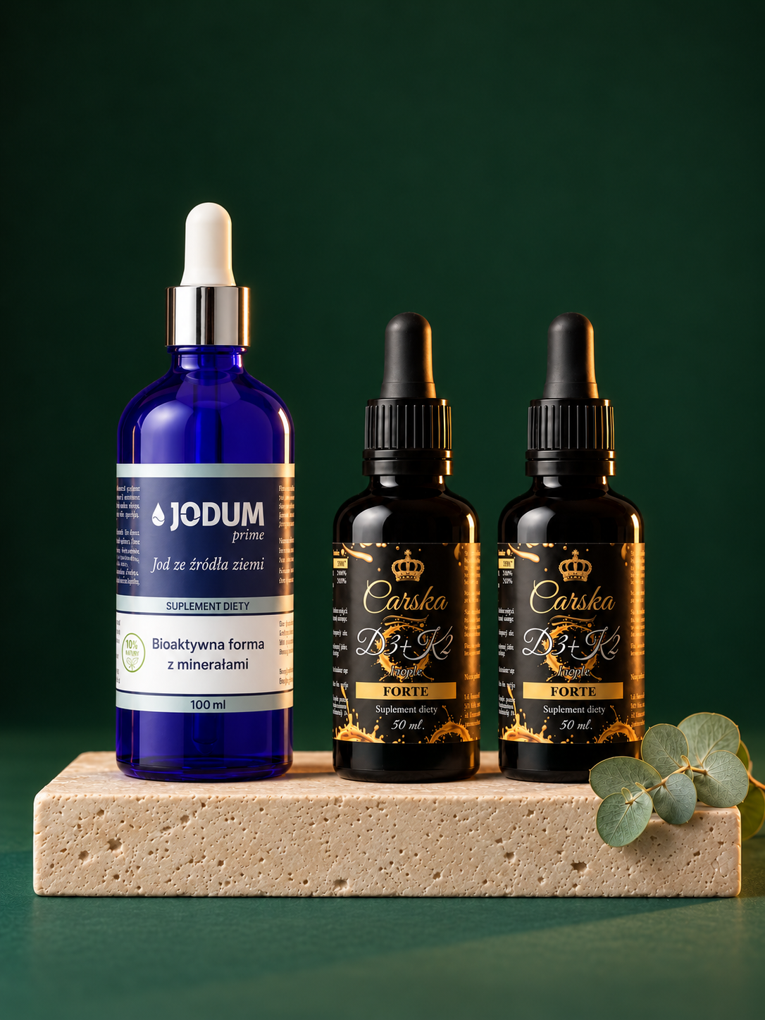 Zestaw 2x Witamina D3K2MK7 FORTE + JODUM Prime GRATIS